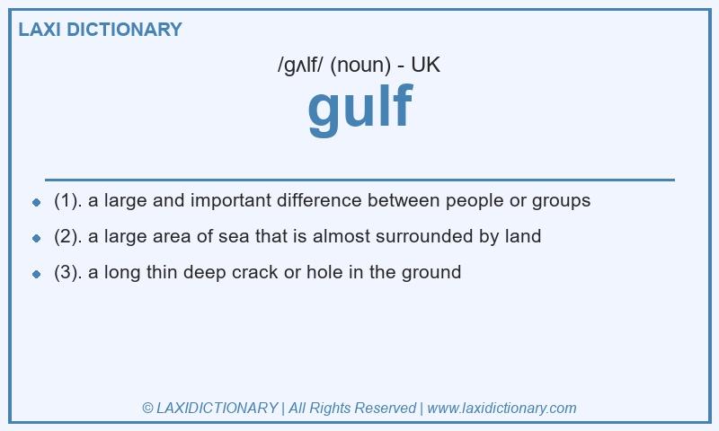 Definition gulf in British English