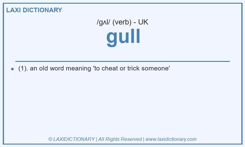 Definition gull in British English