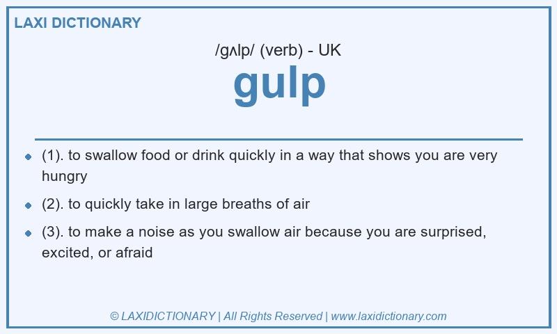 Definition gulp in British English