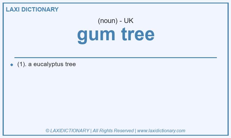 Definition gum tree in British English