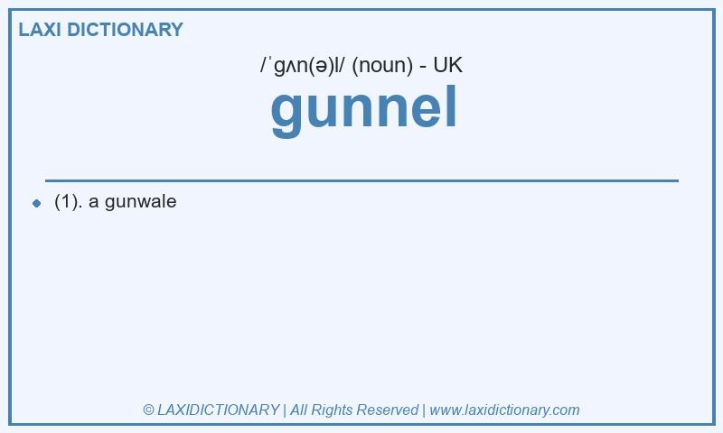 Definition gunnel in British English