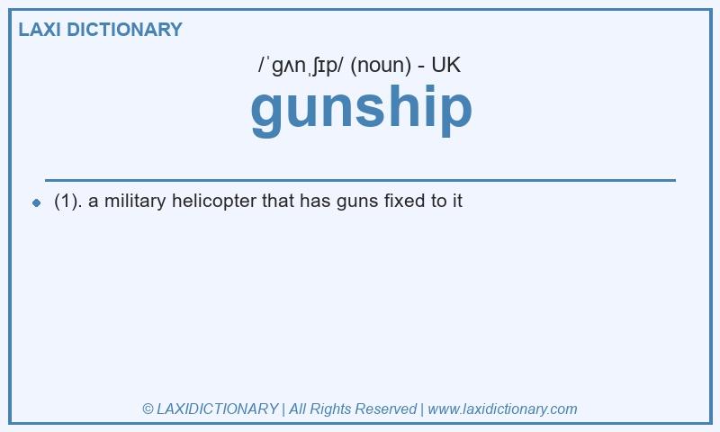 Definition gunship in British English