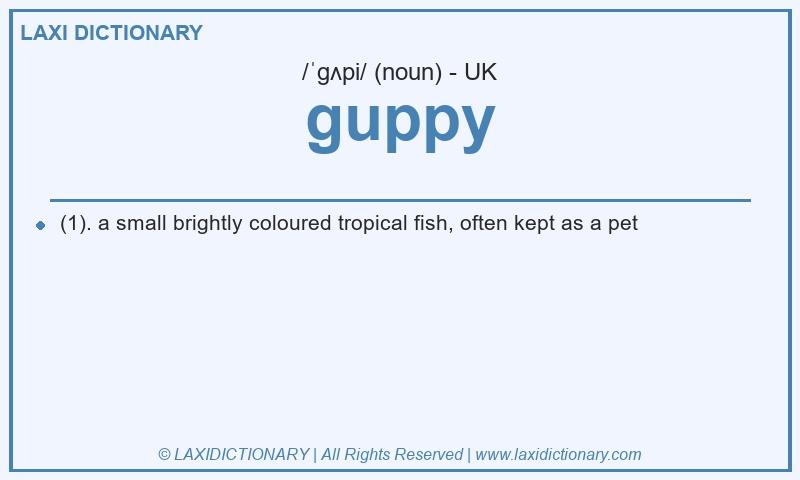Definition guppy in British English