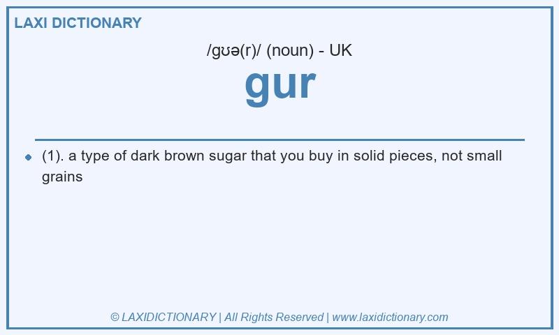 Definition gur in British English