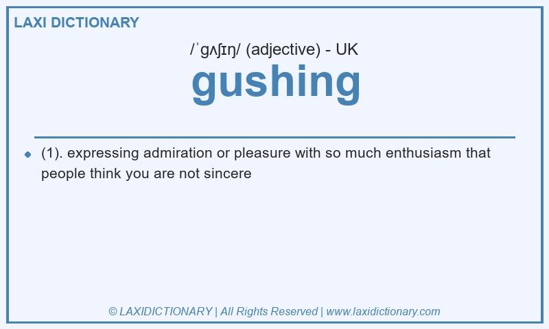 Definition gushing in British English