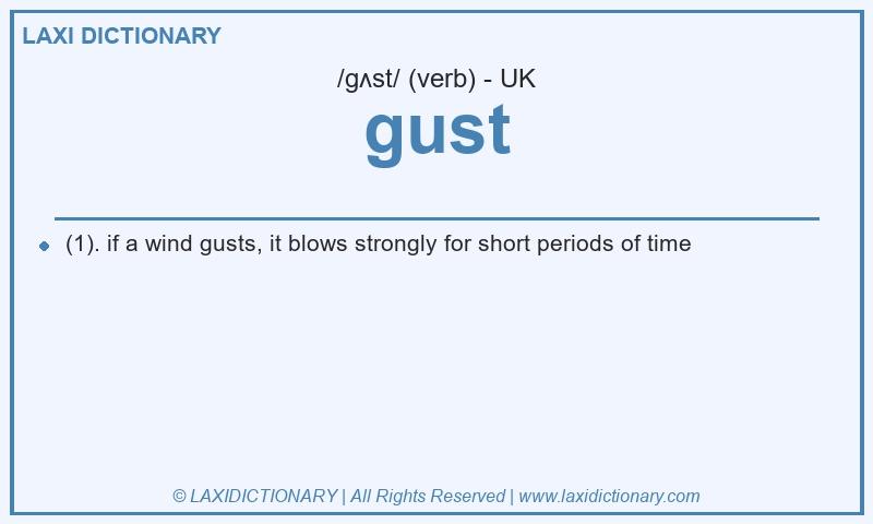 Definition gust in British English