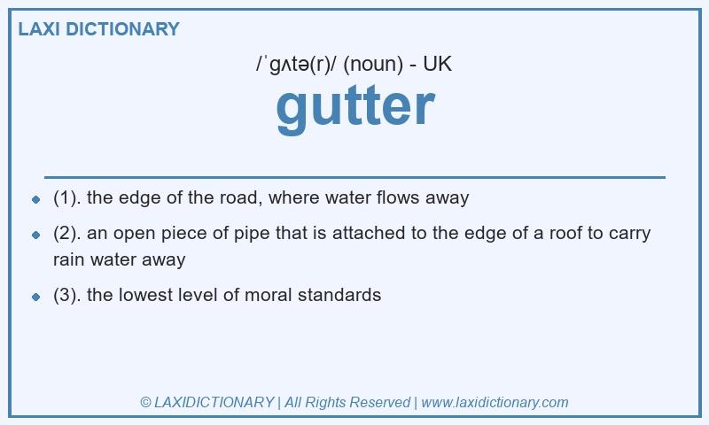 Definition gutter in British English