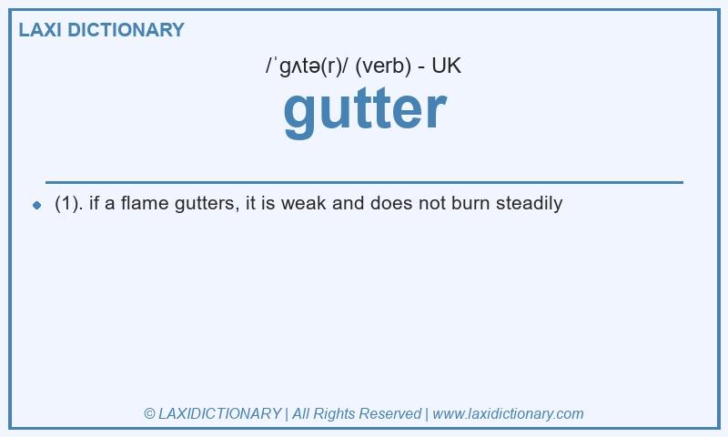 Definition gutter in British English