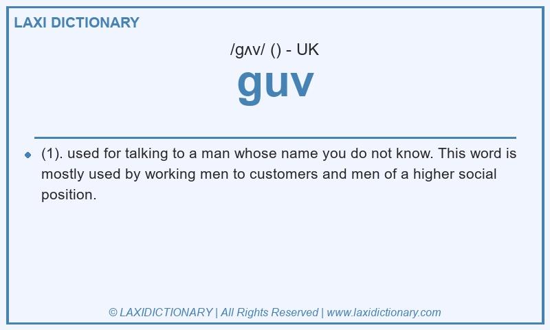 Definition guv in British English