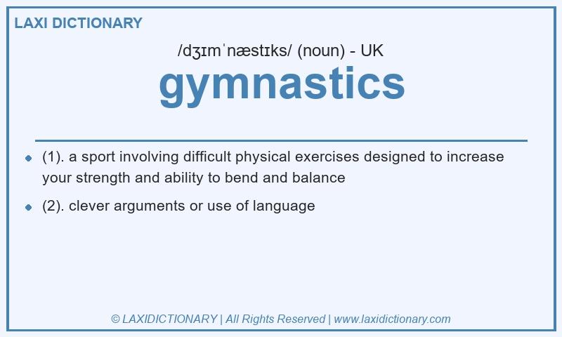 Definition gymnastics in British English