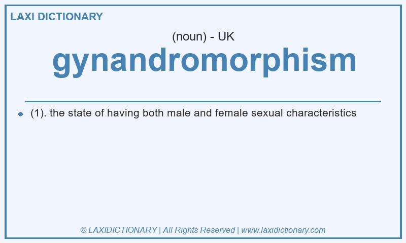 Definition gynandromorphism in British English