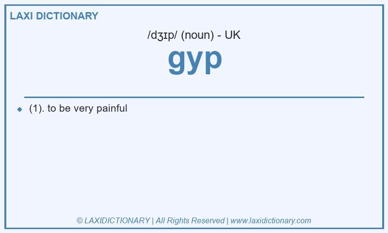 Definition gyp in British English