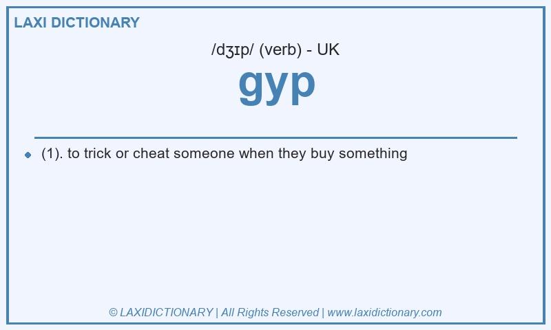 Definition gyp in British English