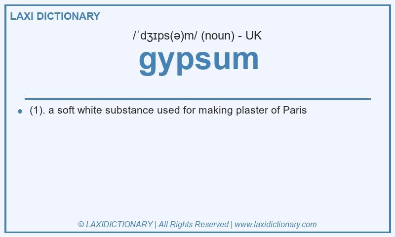 Definition gypsum in British English
