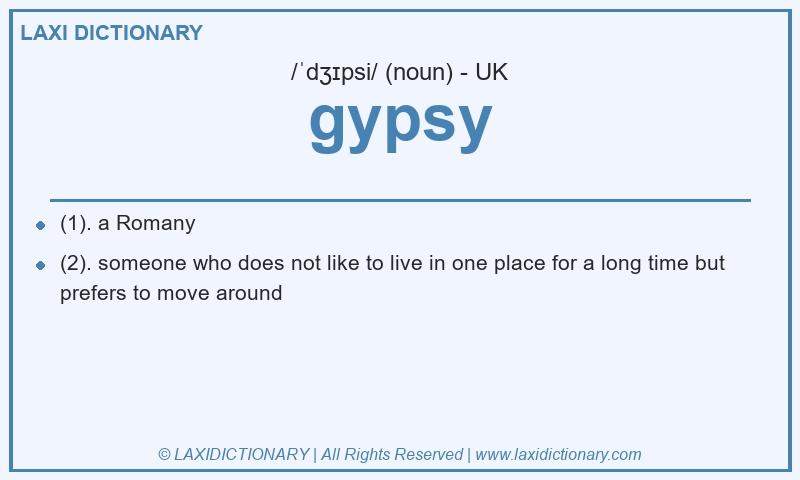 Definition gypsy in British English