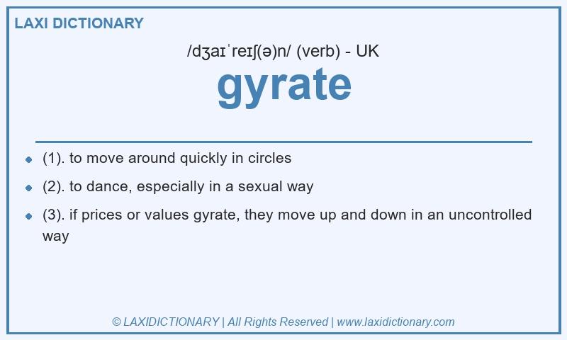 Definition gyrate in British English