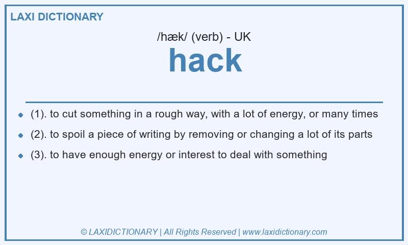 Definition hack in British English
