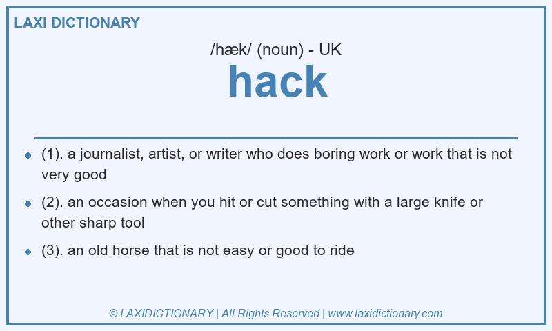 Definition hack in British English