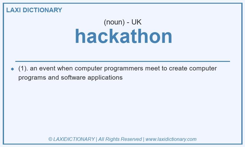 Definition hackathon in British English