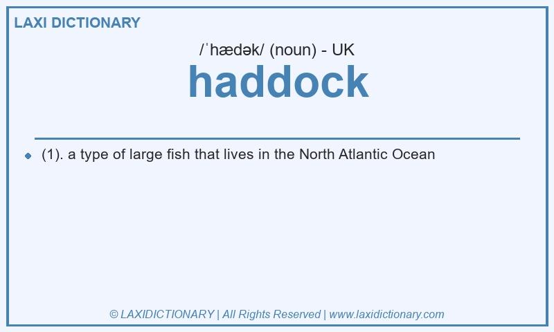 Definition haddock in British English