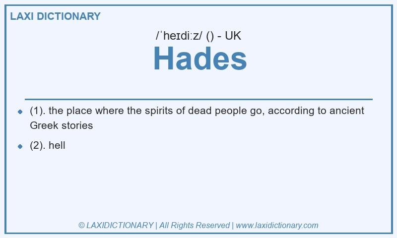 Definition Hades in British English
