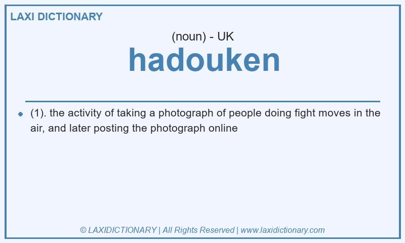 Definition hadouken in British English