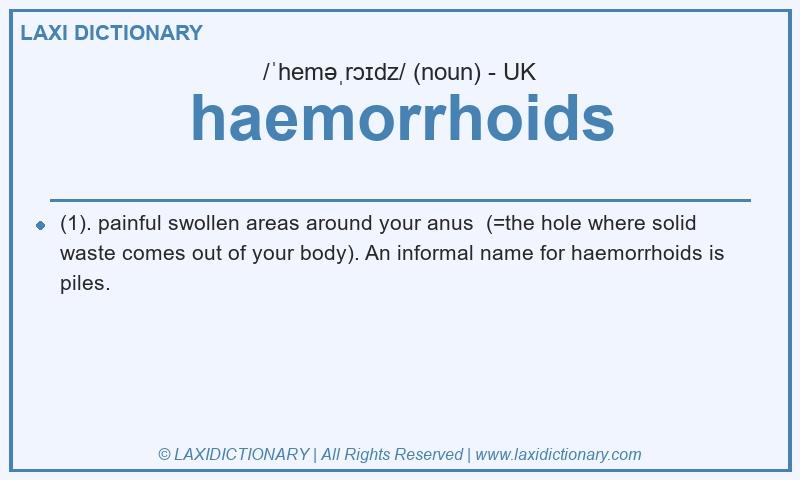 Definition haemorrhoids in British English