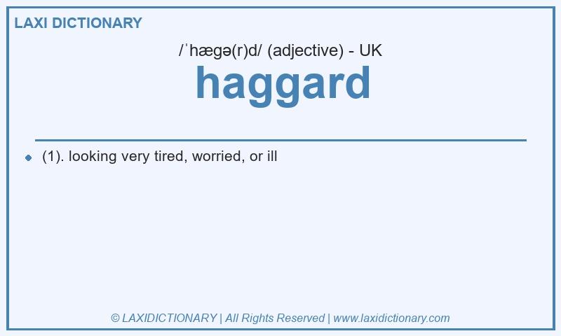 Definition haggard in British English