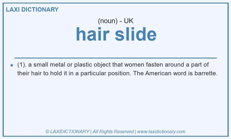 Definition hair slide in British English