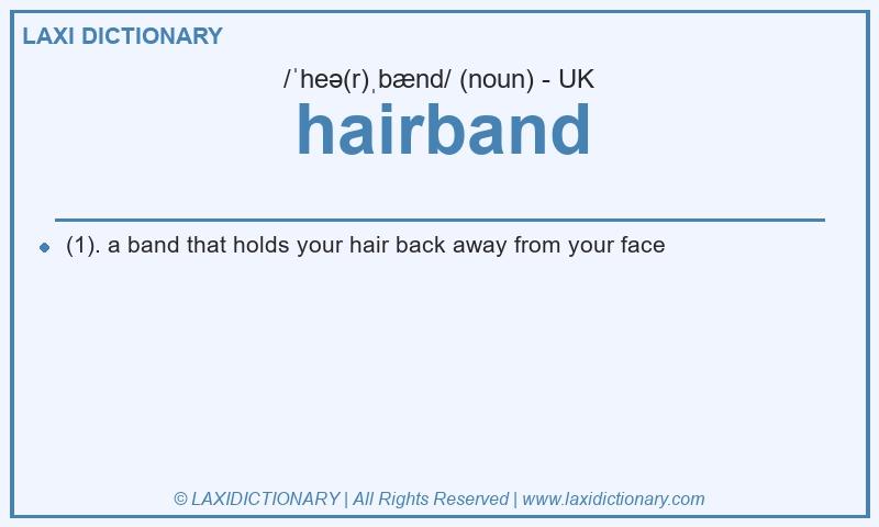 Definition hairband in British English