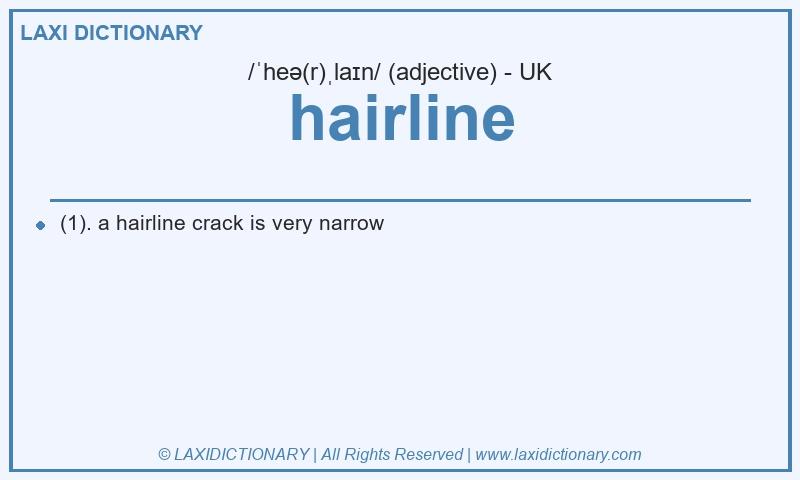 Definition hairline in British English