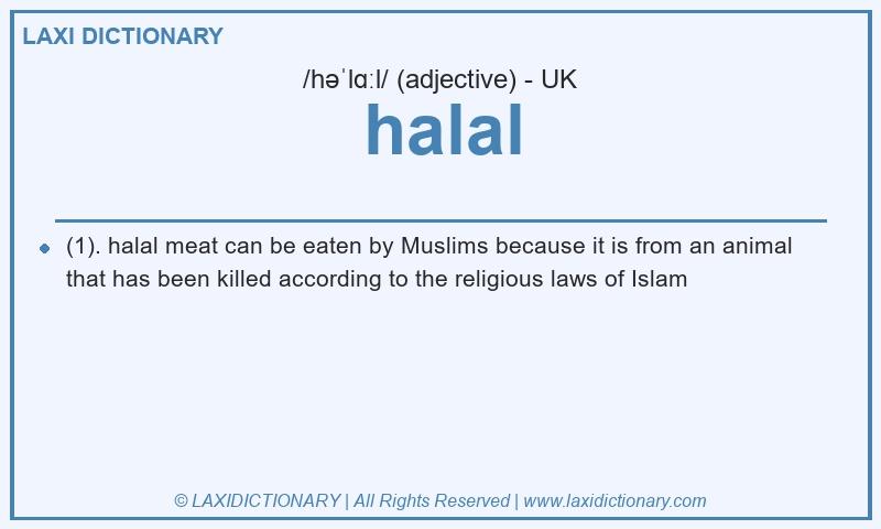 Definition halal in British English