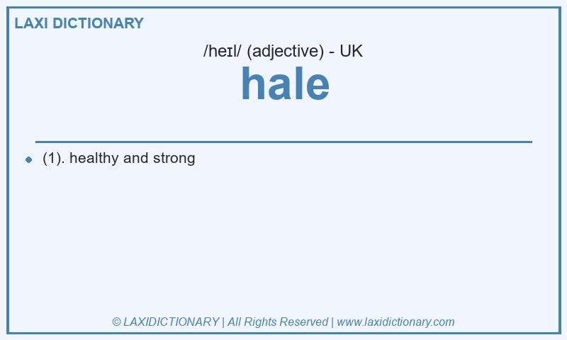 Definition hale in British English