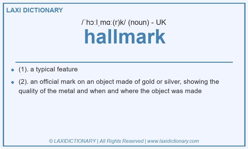 Definition hallmark in British English