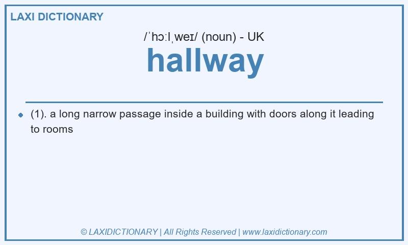 Definition hallway in British English