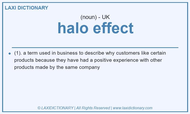 Definition halo effect in British English