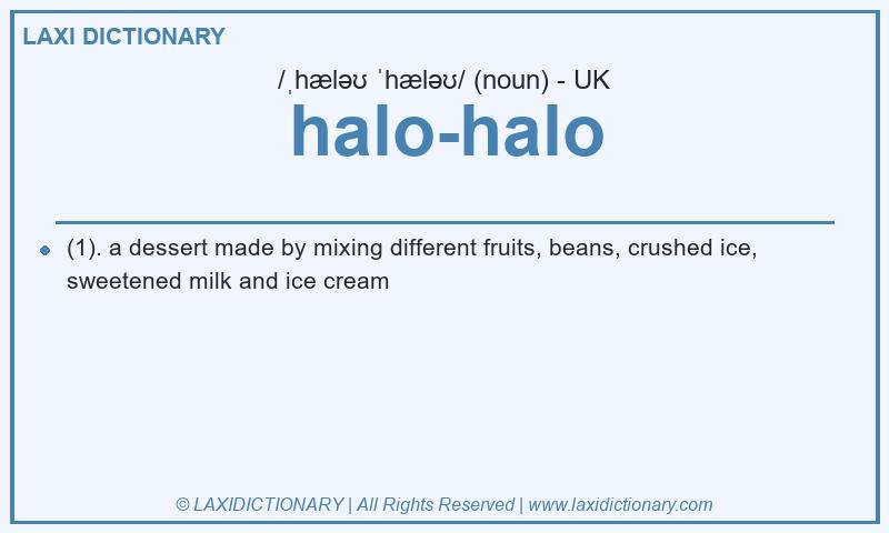 Definition halo-halo in British English