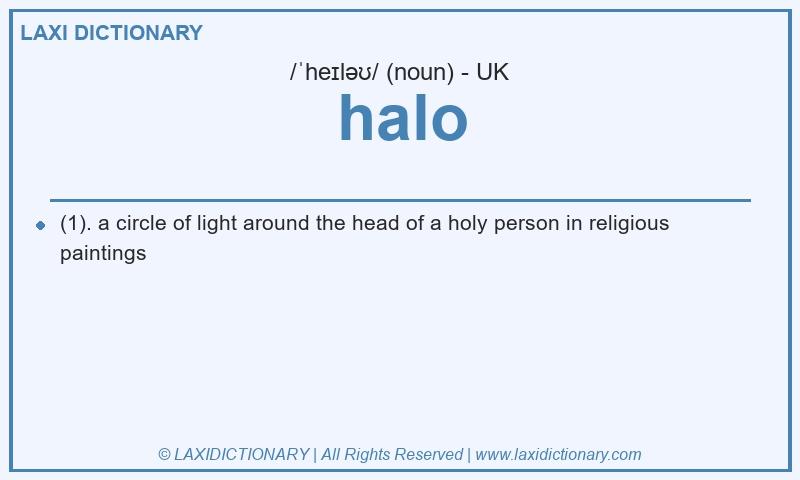 Definition halo in British English