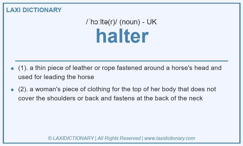 Definition halter in British English