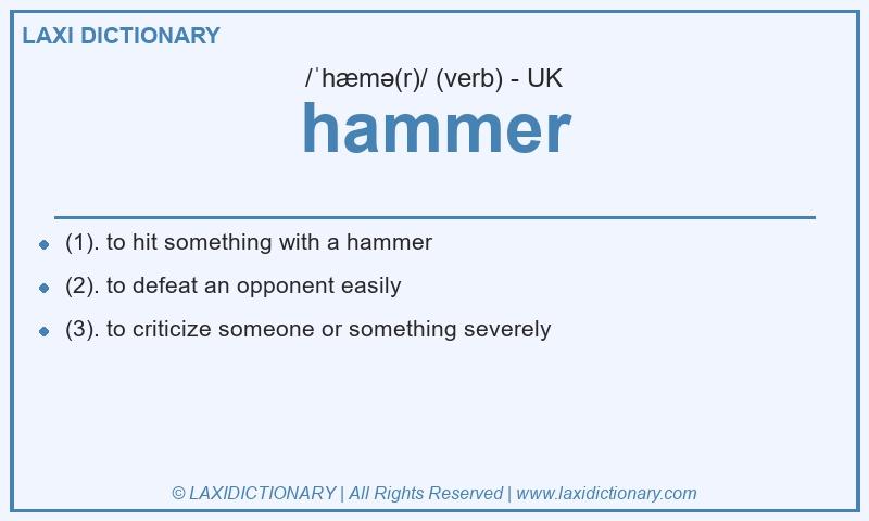 Definition hammer in British English