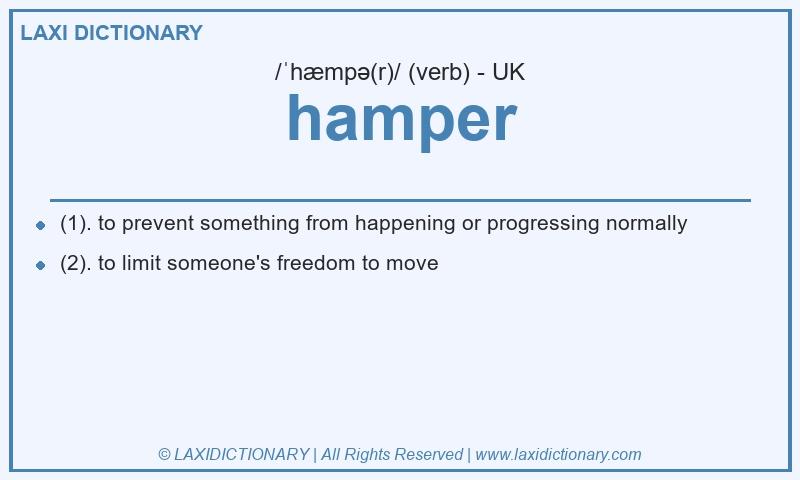 Definition hamper in British English