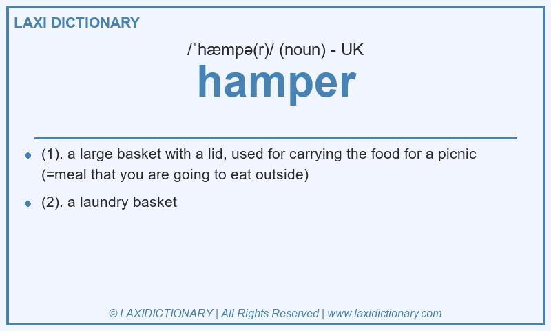 Definition hamper in British English