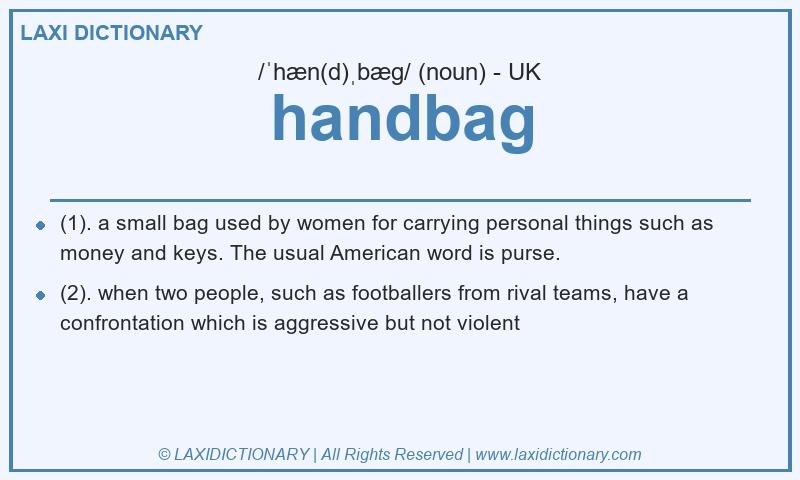 Definition handbag in British English