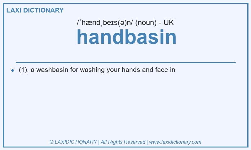 Definition handbasin in British English
