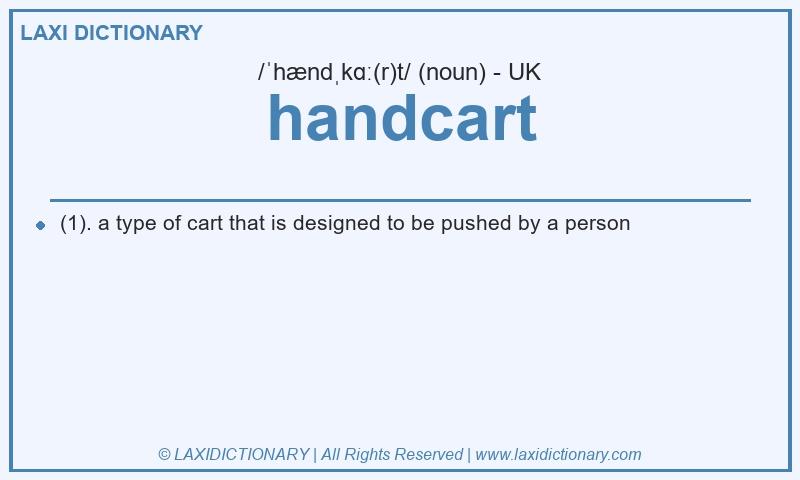 Definition handcart in British English