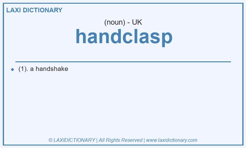 Definition handclasp in British English