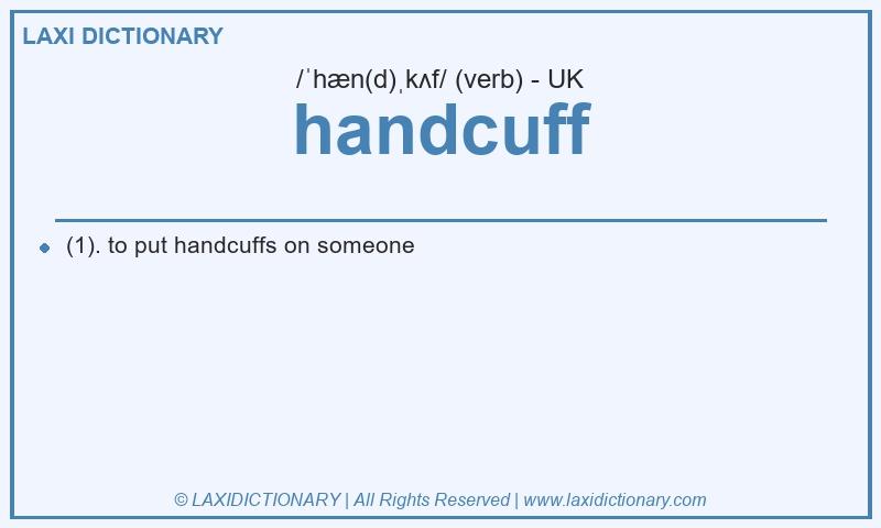 Definition handcuff in British English