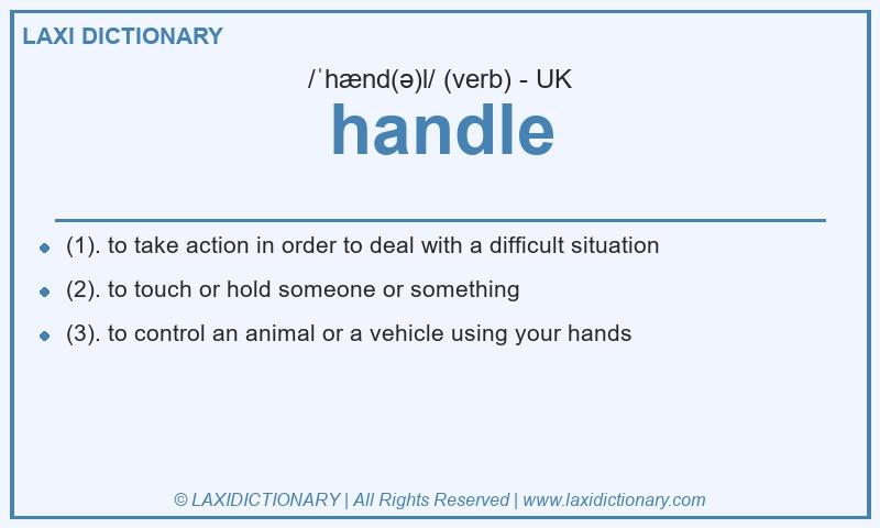 Definition handle in British English