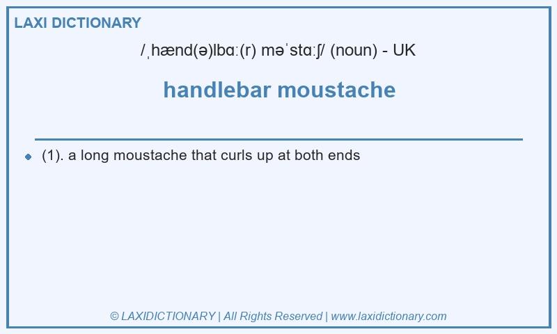 Definition handlebar moustache in British English