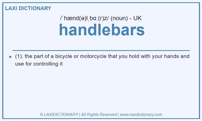 Definition handlebars in British English
